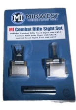 Midwest Industries Combat Rifle Sight Set, Adjustable Front and Rear Sight, FDE