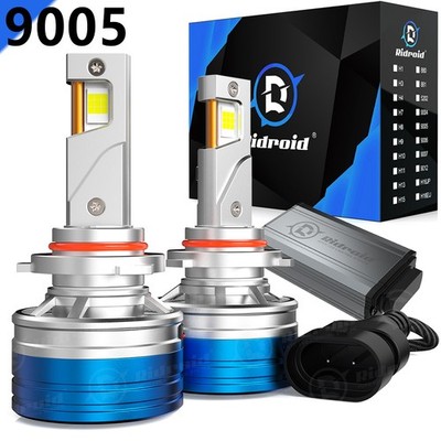 RIDROID 9005/HB3 LED Headlight Bulbs High Beam Conversion Kit White Super Bright