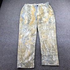 Tina Jo Pants Womens Medium Multicolor Corduroy Paperbag Elastic Waist Casual