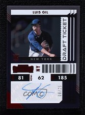 2022 Chronicles Contenders Rookie Ticket Draft Red 6/25 Luis Gil #14 Auto 0of7