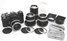  Set Contarex Super camera w. 4 x Zeiss lenses and accessories mixed NOTTESTED