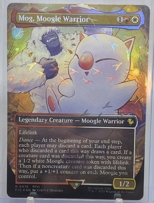 Mog, Moogle Warrior (Borderless) (Chocobo Track Foil) Commander: Final...