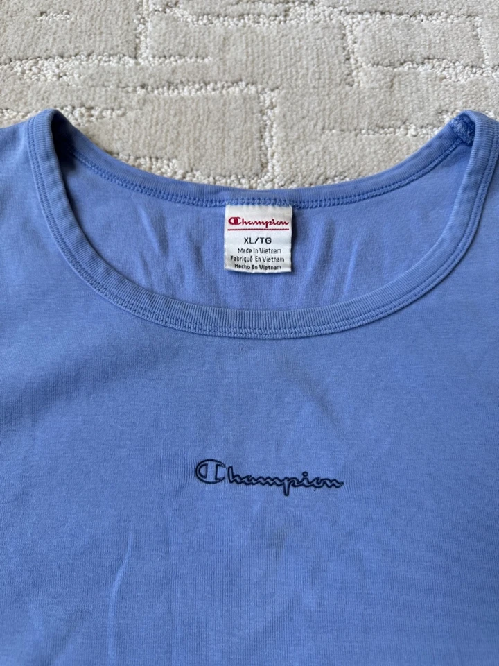 Винтажный 80-х чемпион Майка фиолетовый с надписью логотип размер женщин XL - Изображение 3 из 4