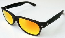 Ray-Ban Sunglasses New Wayfarer Orange Mirror On Black RB2132 622/69 2026 Season