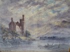 ANTIQUE original oil painting Listed J A DANIEL Ireland Kilchurn Castle Loch Awe — photo 9