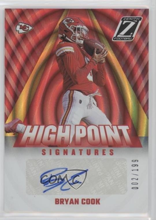 2023 Panini Zenith High Point Signatures 2/199 Bryan Cook #HP-BCK Auto s1i