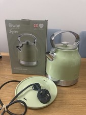 Swan Retro Traditional Kettle 1.7L Rapid Boil Stainless Steel