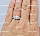 1.25ct 18k White Gold Ladies Lab created Diamond Ring Engagement Baguete Wedding — photo 3