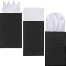 3 Pcs Men'S Flat Prefolded Pocket Square Mens Prefolded Suit Pocket Squares on C