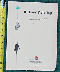 1950 Illinois Central Railroad Panama Limited Railway Train Trip Article ICRR