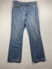 VTG 70's Levis 517 Orange Tab Jeans Men's 34x30 USA Bootcut Denim Early 1970s