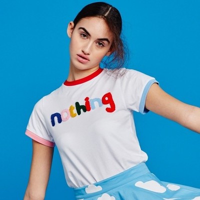DHMIS x Lazy Oaf ''Nothing'' Don't Hug Me I'm Scared Nothing Tee Top Size XS