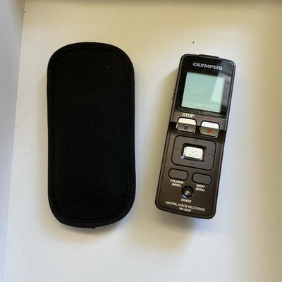 Olympus VN-6000 Handheld Digital Voice Recorder Soft Case 1GB Tested