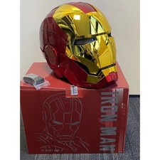 US AUTOKING Iron Man MK5 1:1 Helmet Wearable Voice-control Golden Mask Cosplay