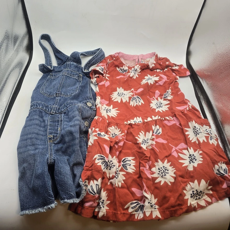 Girls Size M 7-8 Clothing Lot 4 Piece Dresses Overalls GAP Cupcakes And Cashmere - Image 2 of 4