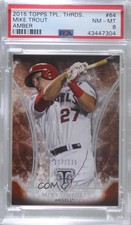 2015 Topps Triple Threads Amber 117/125 Mike Trout #64 PSA 8 2f4