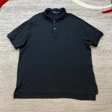 Ralph Lauren Polo Shirt 2XB 2XL XXL 2X Big Black Pony Rugby Outdoor Preppy Mens