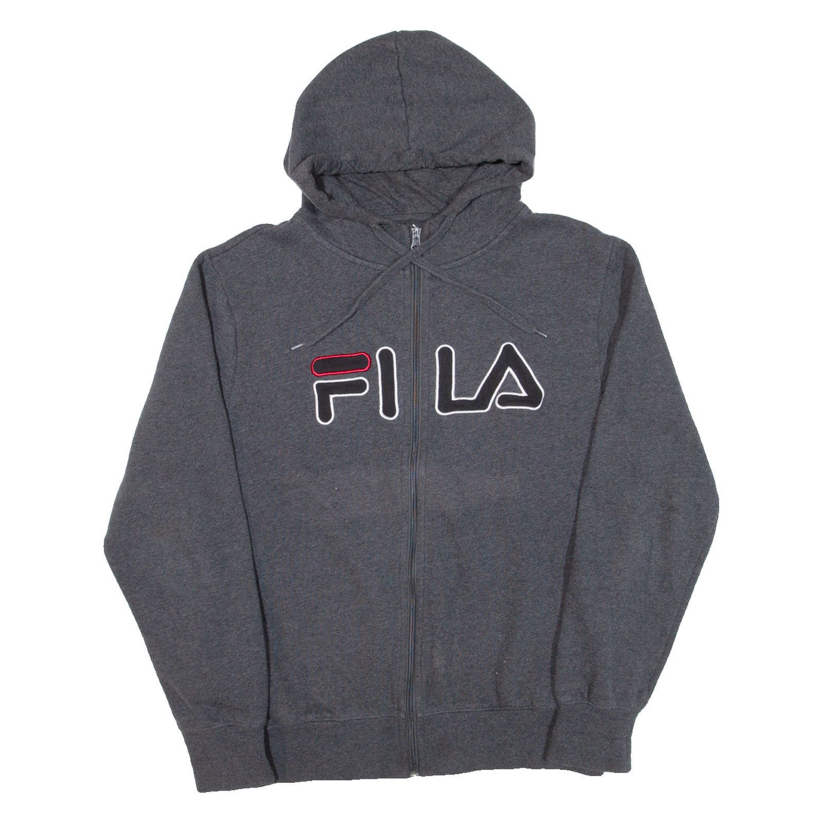FILA Felpa con cappuccio uomo grigia full zip M
