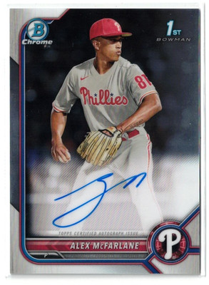 2022 1st Bowman Draft RC AUTO Alex McFarlane #CDA-AME! Phillies Rookie Autograph
