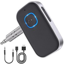 Bluetooth Car Adapter, 3.5mm AUX Bluetooth Receiver for Music Streaming, Wire...