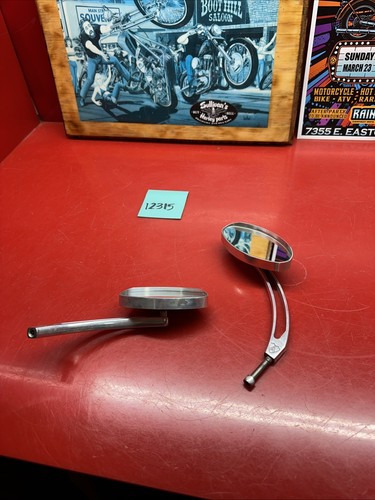 Harley Arlen Ness Billet Mirrors pair left right custom 90s pro Street softail - Foto 24 di 24