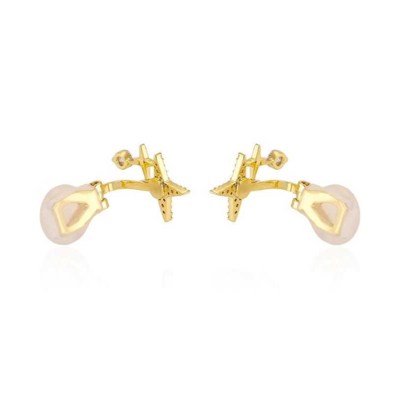 Star Ear Jewelry Copper Texture Suitable for Evening Event and Casual ...
