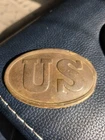 US Civil War Union Cartridge Box Plate Dug In Winchester, VA
