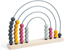 FSC® Certified Rainbow Abacus - Eco Wooden Abacus for Kids & Toddlers, 32 Food-G
