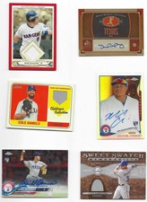 Texas Rangers Auto/Mem Lot of 6 (Hamilton, Hamels, Murphy, Blalock, etc)