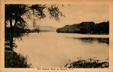 Hudson River at Corinth, NY - 1930s Vacation Postcard