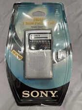 Vintage Sony ICF-S10MK2 AM/FM Radio 2 Band Pocket Handheld NOS 1996 READ