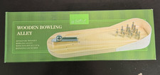 Wooden Bowling Alley Mini Tabletop Game Traditional Wooden Games Used