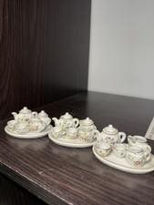 Set of 3 Vintage 6 Piece Miniature Tea Set, Occupied Japan