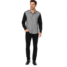 3.1 Phillip Lim for Target Mens Shirt Size XL Gray Button Down Frayed Edging