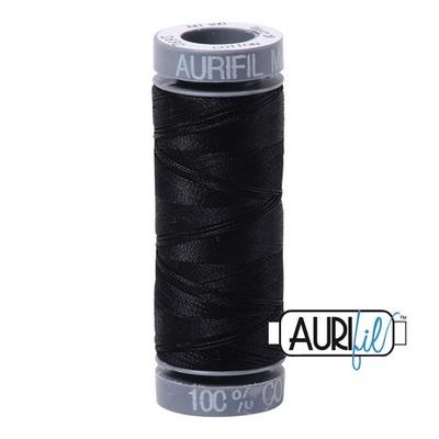 Black 2692 | 28wt Small Spool 100M / 109Y | Aurifil