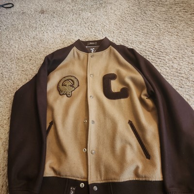 Lrg Varsity-style Brown -beige Jacket