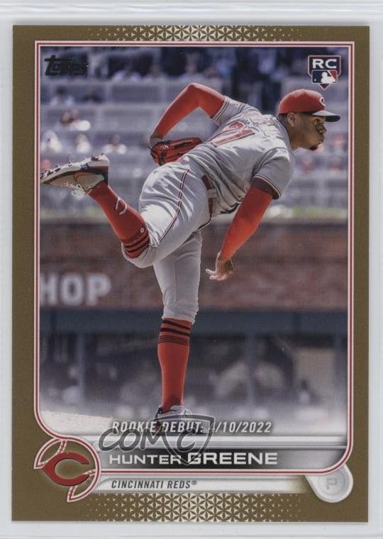 2022 Topps Update Rookie Debut Gold 776/2022 Hunter Greene #US267 0lc5