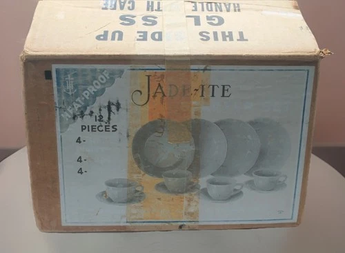 Jadeite Set 12 Pieces Cup, Saucer & Plates  NEVER UNPACKAGED - 684