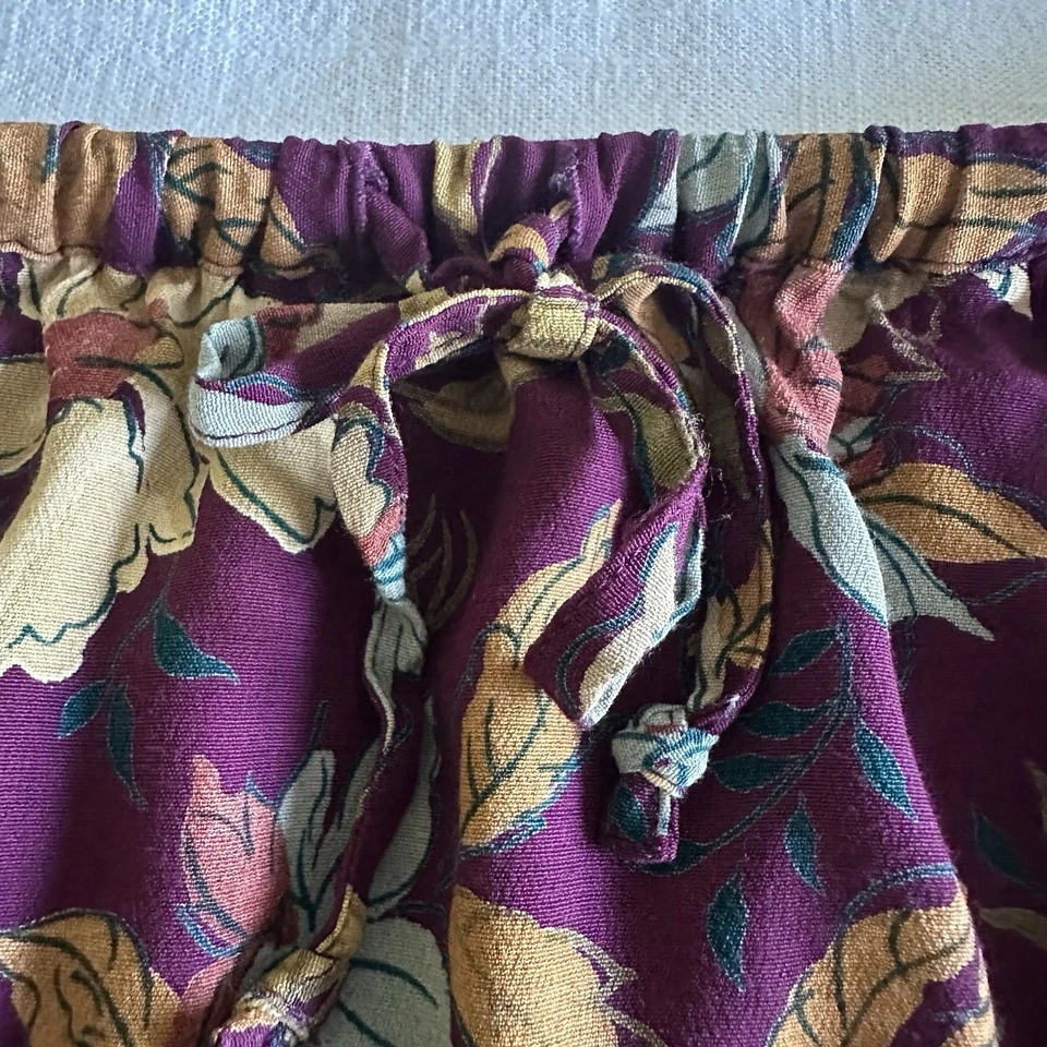 Falda Midi De Colección LL Bean Floral Pull On Talla M Oscura Cottagecore Campesina Y2K Boho Foto 4 de 4