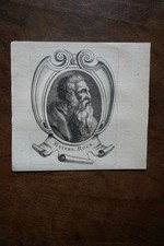 Rosso Fiorentino (1494-1540) portrait engraving from 1745, born in FLORENCE