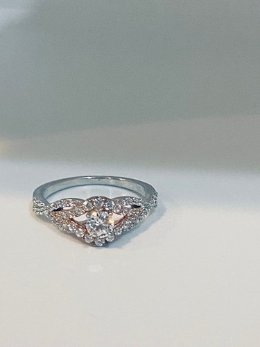 Vintage White Sapphire and CZ 925 Sterling Silver Wedding Band Ring - Picture 3 of 5