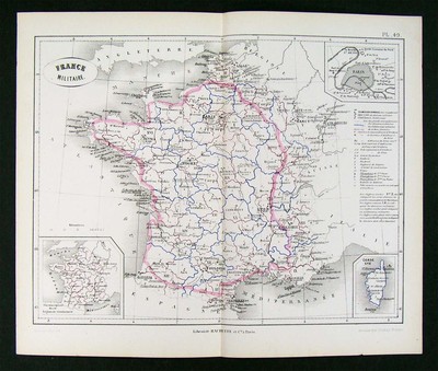 フランス　世界地図 フランス-地域と都市の詳細地図