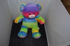 Build A Bear Plush Rainbow Tie Dye Teddy Bear Stuffed Animal 16   Q6