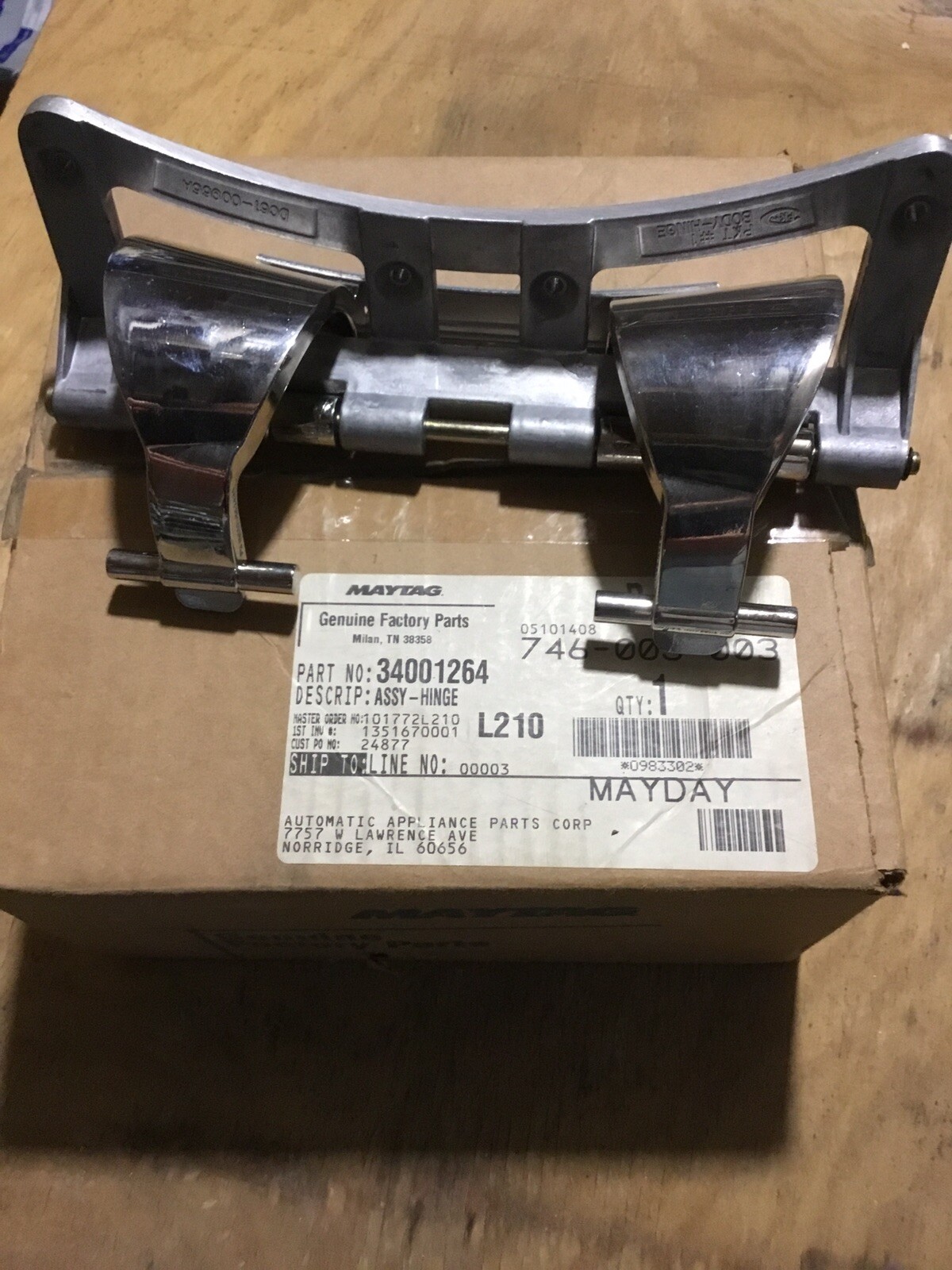 NOS Maytag Washer Hinge 34001264, DC61-00966A | eBay