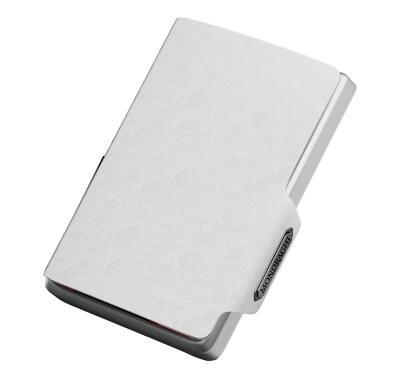 MONDRAGHI Saffiano White Mini Wallet Leder RFID Schutz Farbe White