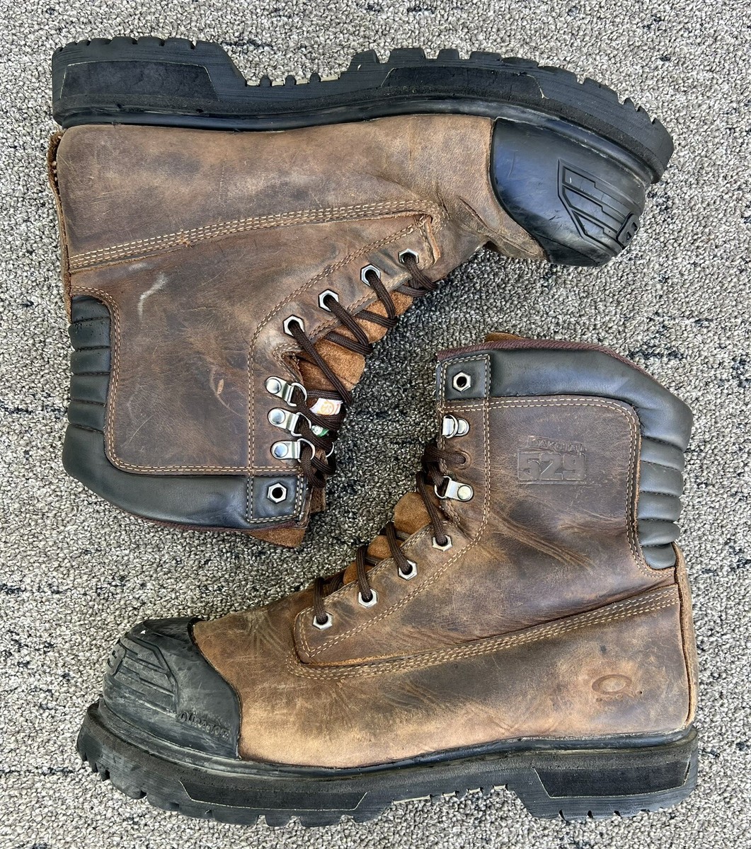 ちぽ Dakota Work Boots 529 Steel Toe & Plate Brown Leather Anti