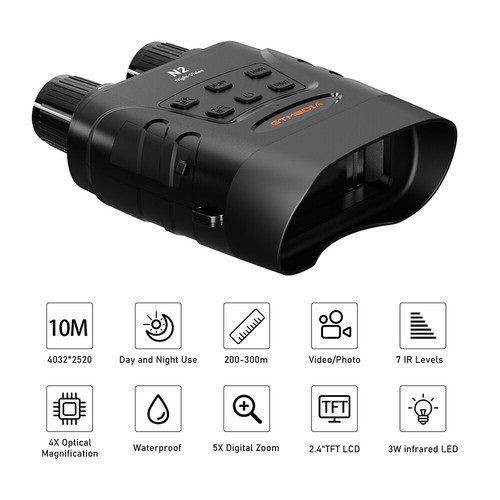 Night Vision Goggles Binoculars Digital Infrared Record Video Hunting Camera New - Picture 4 of 19