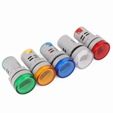 Blue/Yellow/White/Green AC60-500V LED Voltmeter Voltage Meter Indicator