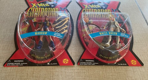 X-Men Generation X - MARROW & WHITE QUEEN Mint on Excellent Cards! ToyBiz 1996 - Picture 4 of 10