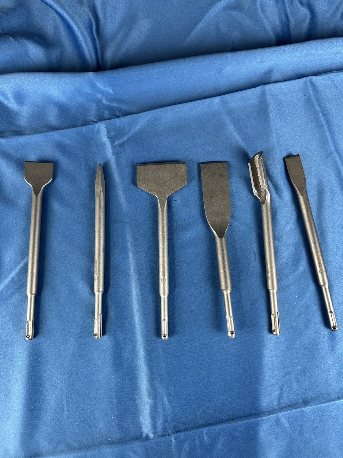 ZELCAN Chisel Set with SDS Plus Shanks, 6pc Masonry Concrete Drill Bit Set, T...